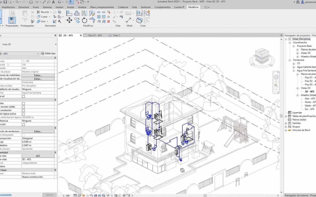Modelado de tuberías utilizando BIM